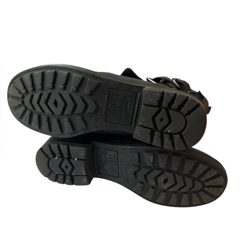 Black Buckle Combat Boots for Women - Picture 7 of 7